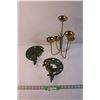 Image 1 : Sun and Moon Wall Candle Sconces and Brass Standing Candelabra