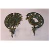 Image 2 : Sun and Moon Wall Candle Sconces and Brass Standing Candelabra