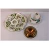 Image 2 : Foley Cake Plate, Royal Albert Cup and Saucer, Grape Vine Napkin Holder, Brass and Copper Cup and Sa