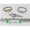 Image 1 : (3) Ladies Watches (one gold - two silver color- Working)