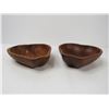 Image 3 : (3) Piece Wooden Bowl Set (Dark Wood)
