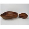 Image 6 : (3) Piece Wooden Bowl Set (Dark Wood)