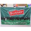 Image 1 : Sask Riders Pilsner Flag Two Sided (35" x 59")