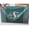 Image 2 : Sask Riders Pilsner Flag Two Sided (35" x 59")