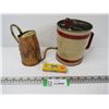 Image 1 : Vintage Flour Sifter - Sparkplug - Copper Water Can