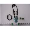 Image 1 : Abalone Necklace, Earrings and Bracelet Set