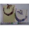 Image 1 : 2XBid Price-Extra Brilliant Swarovski Crystal Necklace and Earring Sets