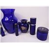 Image 3 : Cobalt Blue Glassware and Perfumes