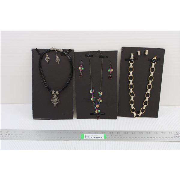 (3) Necklace and Earring Sets