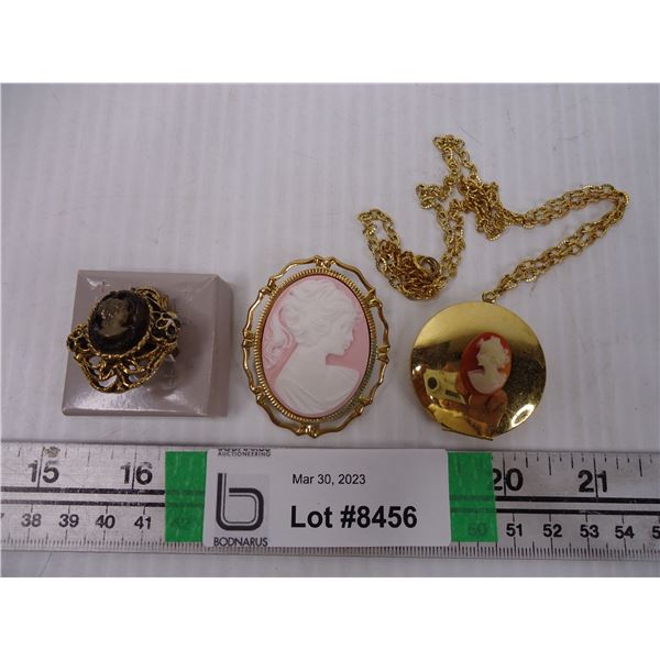 (3) Cameo Jewelry