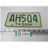 Image 1 : Saskatchewan 1974 Motorcycle License Plate