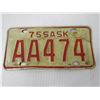 Image 3 : Saskatchewan 1975 Motorcycle License Plate