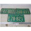 Image 1 : (3) 1969 Saskatchewan License Plates