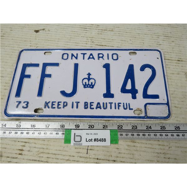 (1) Alberta 1973 License Plate