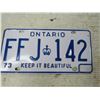 Image 3 : (1) Alberta 1973 License Plate