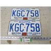 Image 1 : Pair of 1971 British Columbia License Plates