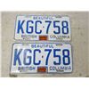 Image 3 : Pair of 1971 British Columbia License Plates