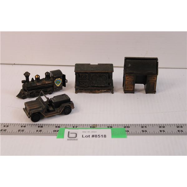 (4) Metal Pencil Sharpeners