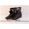 Image 1 : Vintage Leather Lace Up Lardo Boots - Mens Size 8 1/2