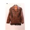 Image 1 : *Vintage Brown Leather Jacket with Tassels