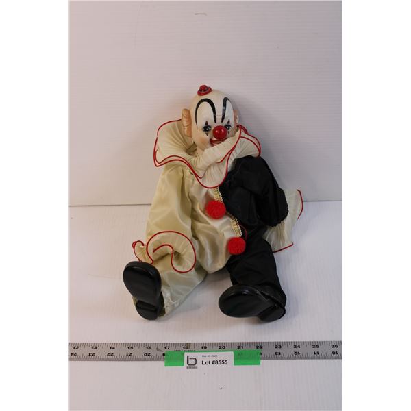 Smiling Wind Up Musical Porcelain Clown