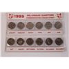 Image 2 : Lot of Canadian Millennium Quarters - 1999