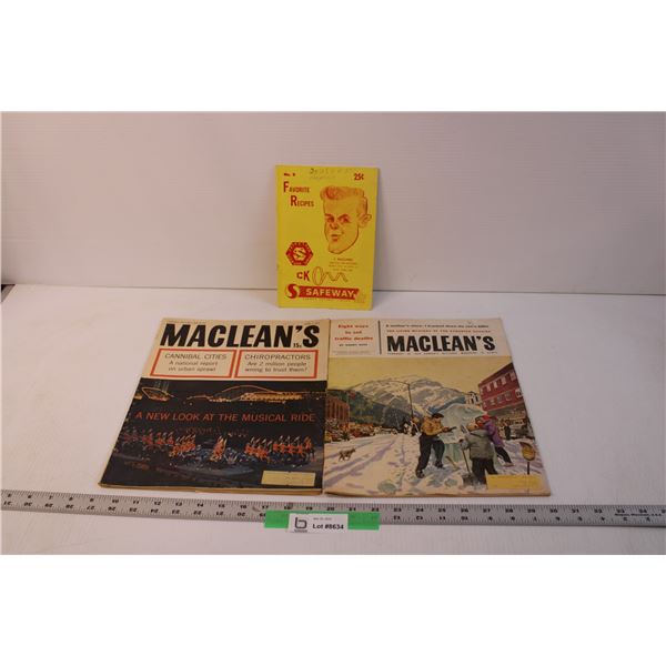 (2) Vintage Macleans Magazines and Misc.