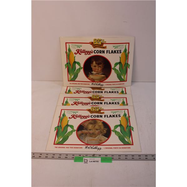 (4) Plastic Covered Kellog Placemats