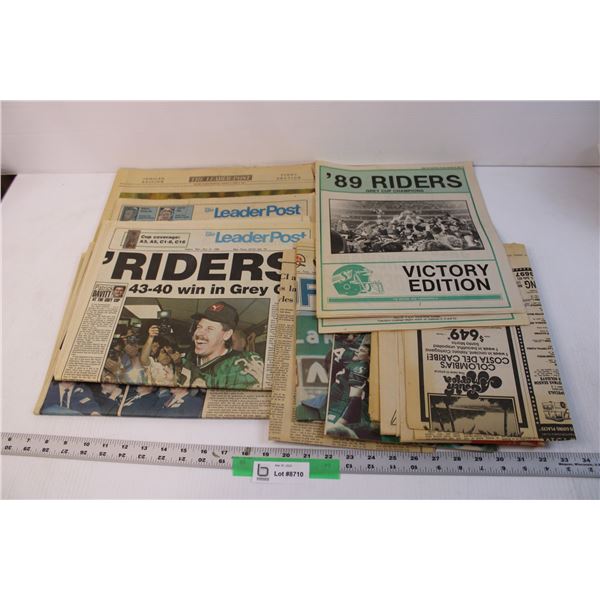 Lot of Newspapers - Roughriders 1989