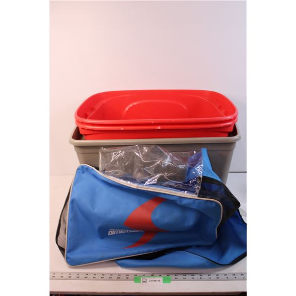 *(3) Storage Tubs and a Bag (No Lids)