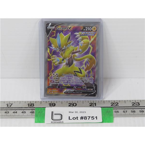 (1) Zeraora V Pokémon Card in Sleeve