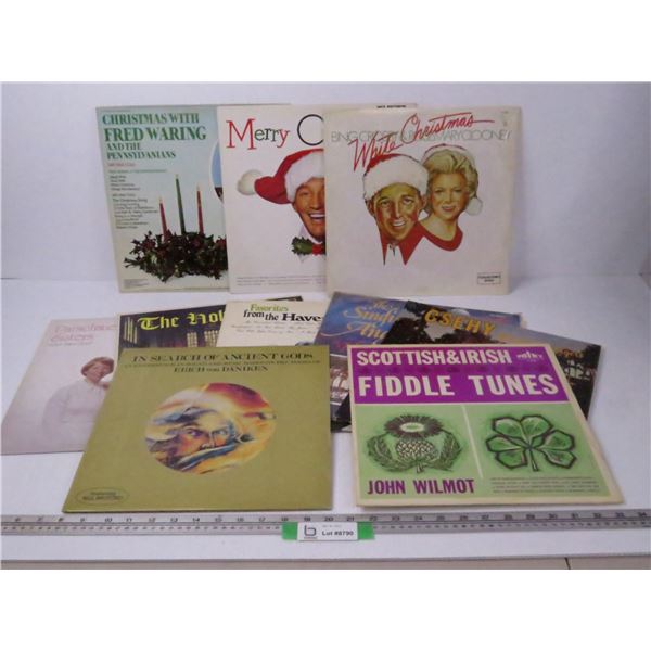 (10) Assorted Records ( Religious - Christmas - Irish Fiddle Tunes)