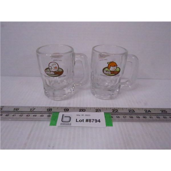 (2) A&W Glass Mugs ( Papa - Baby)