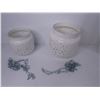 Image 3 : (2) Hanging Metal Candle Holders - (5) CD Cases - Measuring Containers