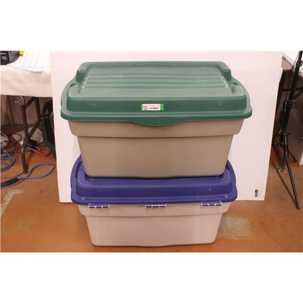 *(2) Large Storage Tubs with Lids