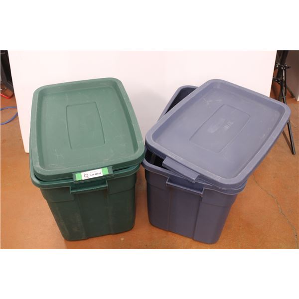 *(2) Medium Storage Tubs with Lids