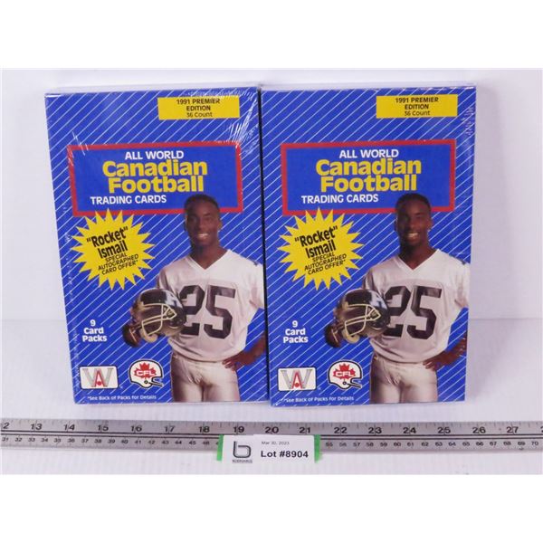 (2) 1991 Canadian Football Trading Cards (unopened)