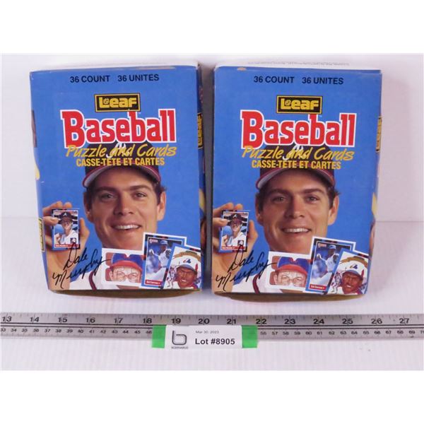 (2) Leaf Baseball Cards - (36 Count - Puzzle & Cards - unopened)