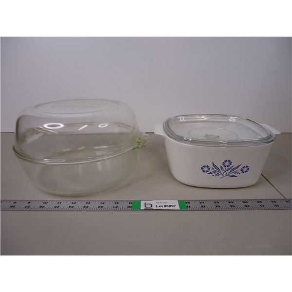 Pyrex Glass Roaster and Corning Ware Casserole Dish