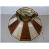 Image 2 : *Stained Glass Hanging Light Fixture Approx. 17" across,11"high