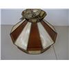 Image 3 : *Stained Glass Hanging Light Fixture Approx. 17" across,11"high