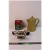 Image 1 : Kettle and Misc. Items - Outdoor Light, Ford Christmas Ornament