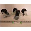 Image 1 : (2) 3" Swivel Wheels - (2) 3" Solid Wheels