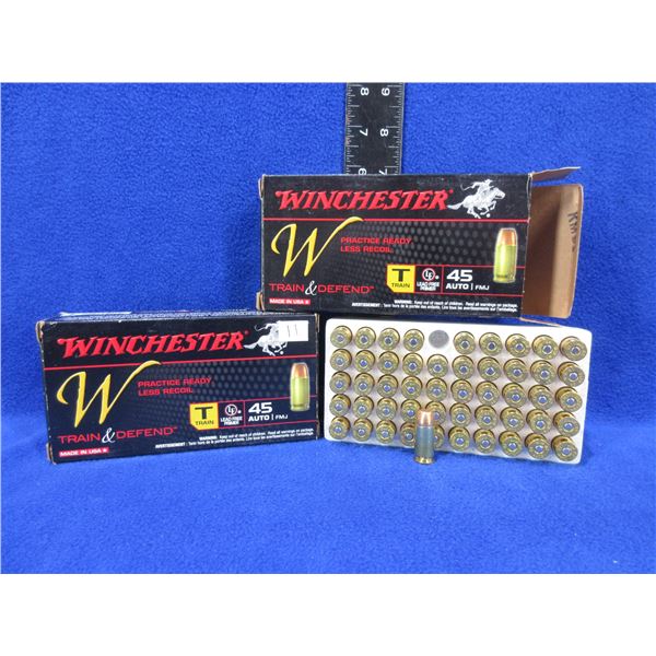 45 Auto 230gr FMJ Winchester Train & Defend Cartridges
