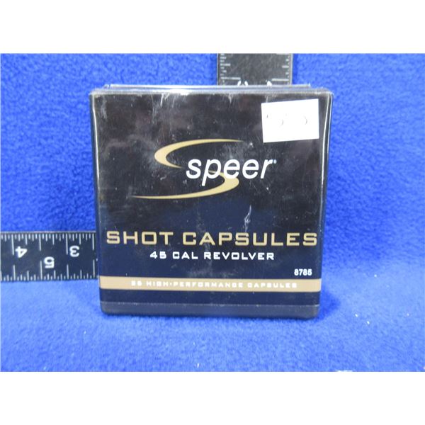 45 Cal. Revolver Speer Shot Capsules - Sealed Box of 25