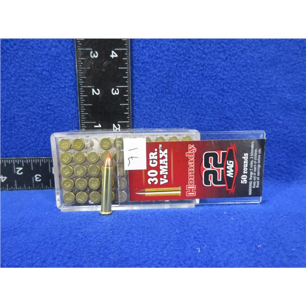 22 Mag 30gr V-Max Hornady Cartridges - Box of 50