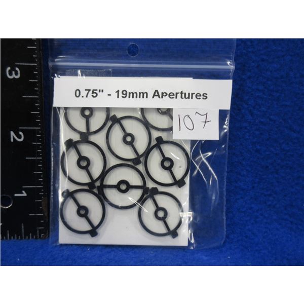 15 Front Globe Sight Apertures - OD = 0.75" / 19MM