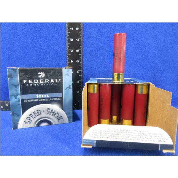 12 Ga 3 1/2" 2 Shot Federal Steel Shotshells - 2 Boxes of 25