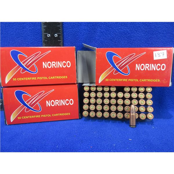 7.62X25 85gr FMJ Norinco Cartridges - 3 Boxes of 50