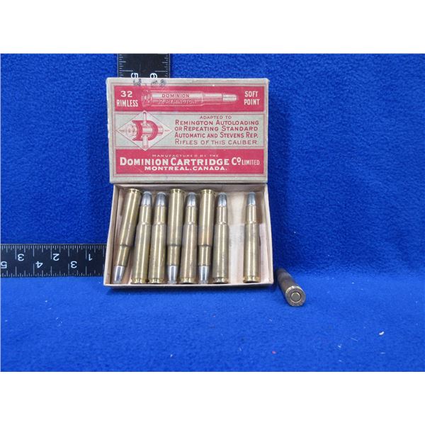 Collector Ammo - 32 Rem. Rimless SP Dominion Cartridges